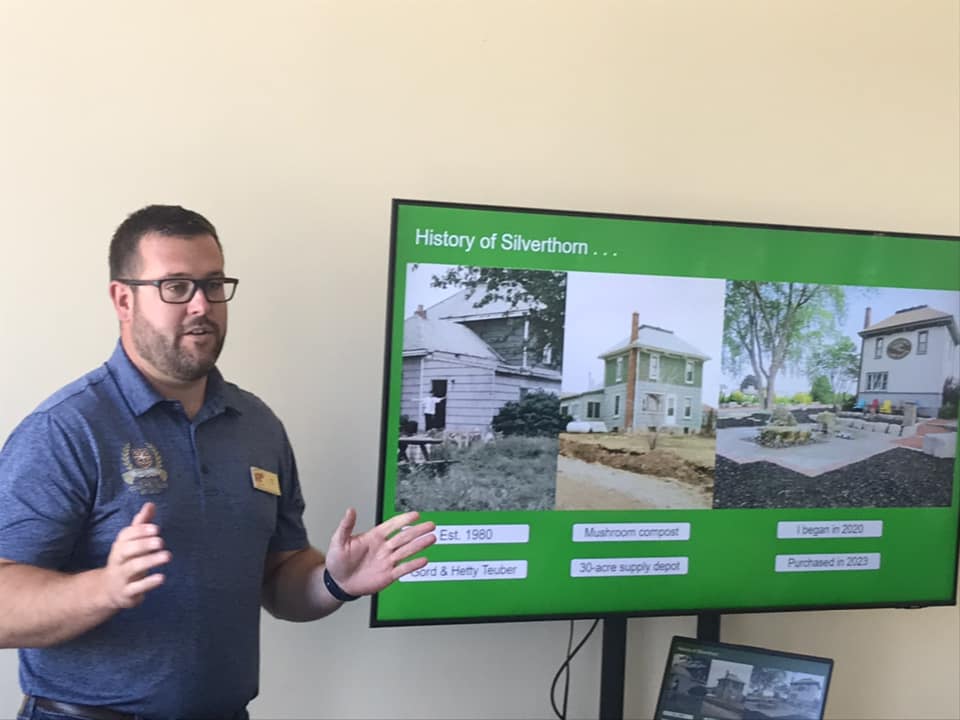 Brett Carr from Silverthorn Landscaping giving a presentation at an STEA meeting.